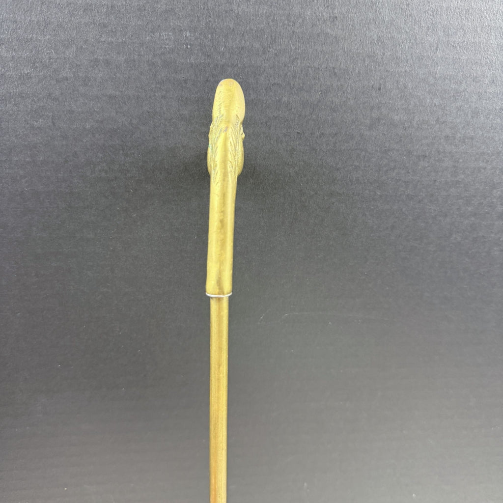 Vintage Russ Berrie Brass Horse Head Shoe Horn Stick