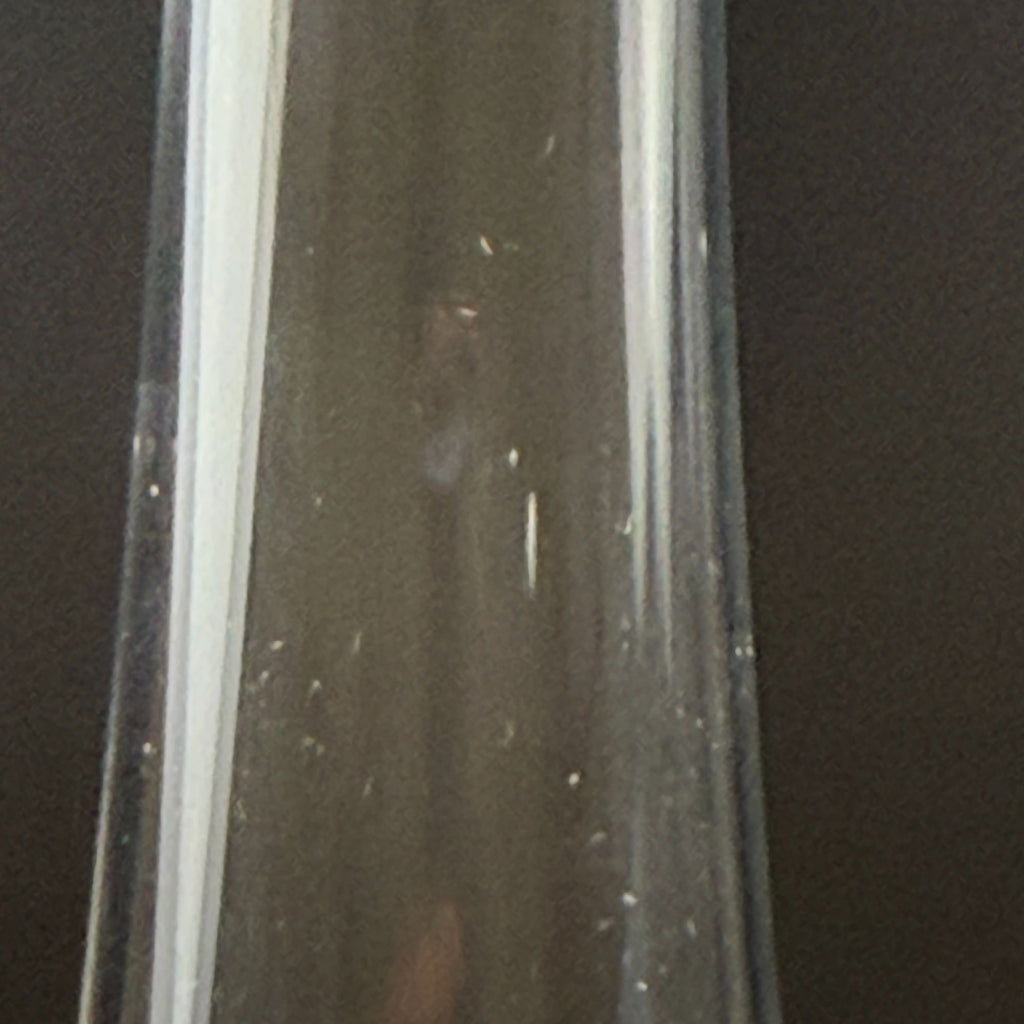 Vintage Viking Swung Cabbage Leaf Vase Clear Frosted Glass