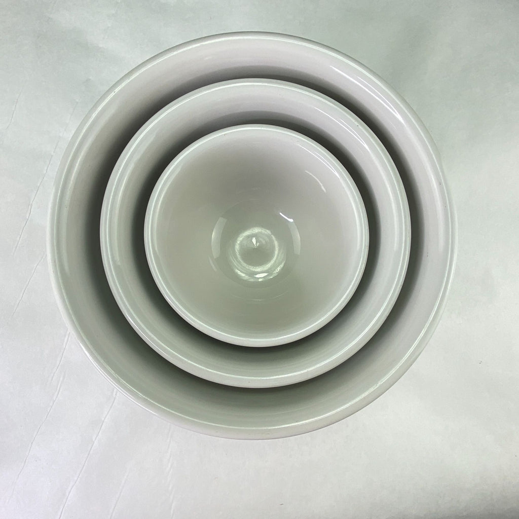 Gibson Stoneware Nesting Mixing Bowls Blue Stripe