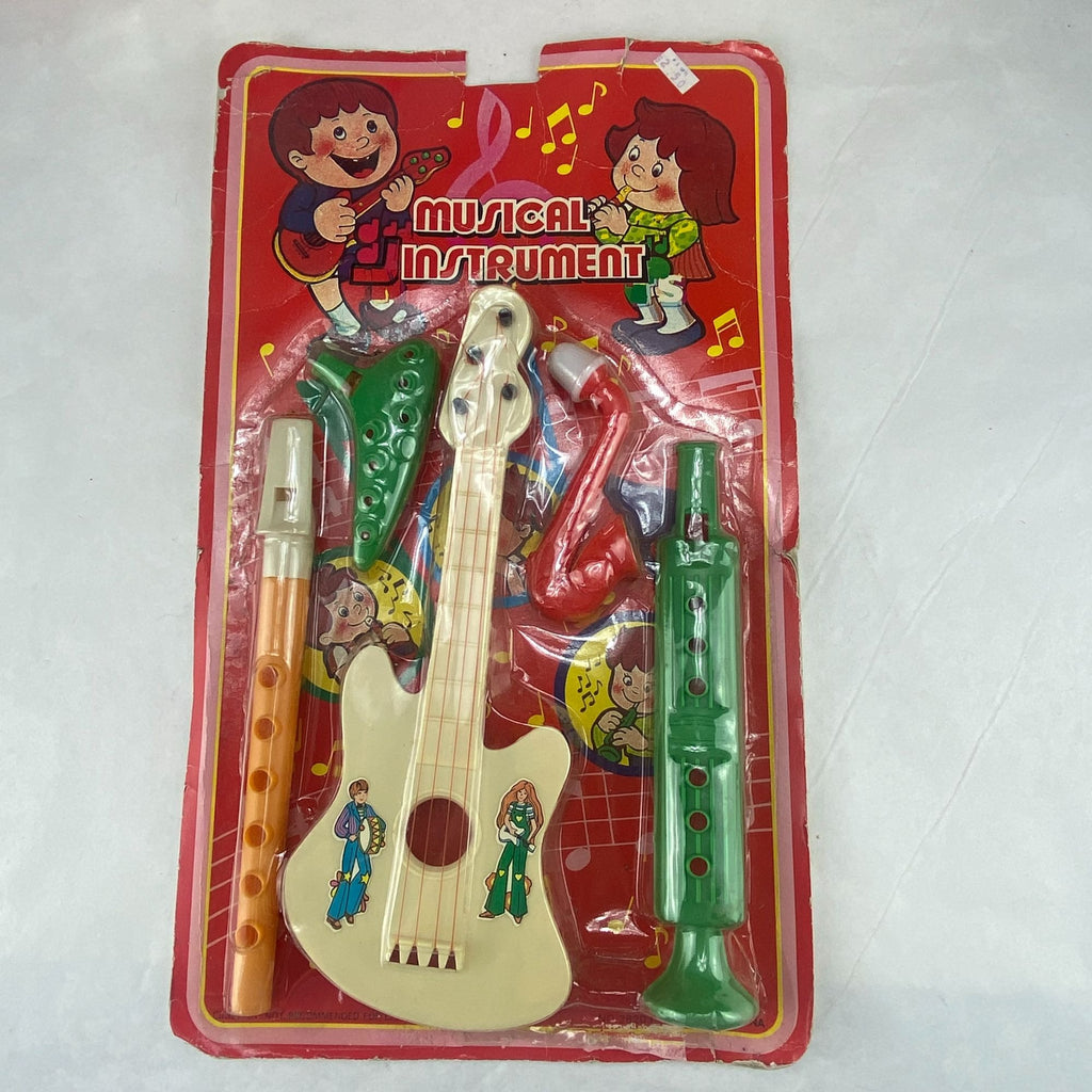 Vintage 90s Kids Play Plastic Musical Instruments New in Package Lot of 3