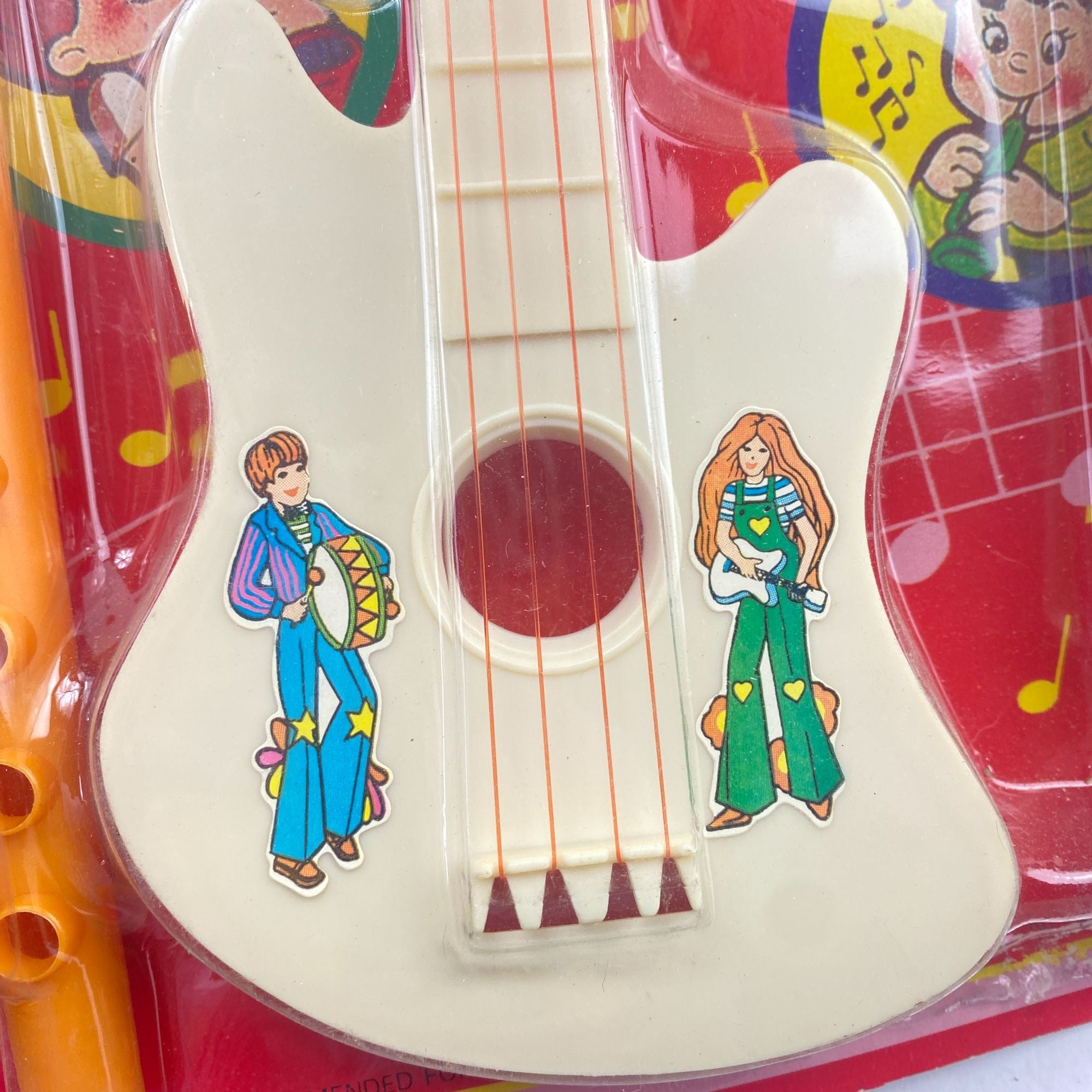 Vintage 90s Kids Play Plastic Musical Instruments New in Package Lot of 3