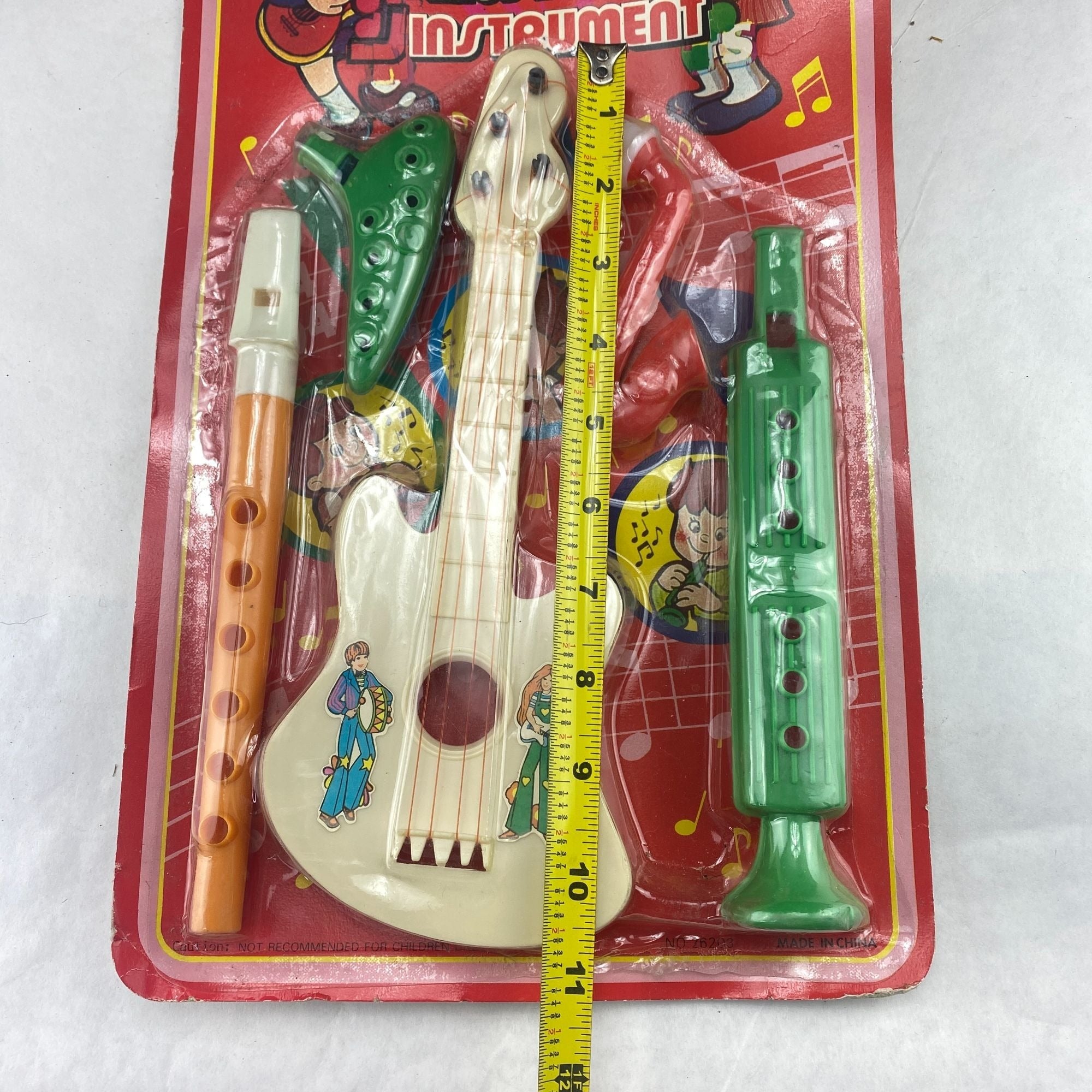 Vintage 90s Kids Play Plastic Musical Instruments New in Package Lot of 3