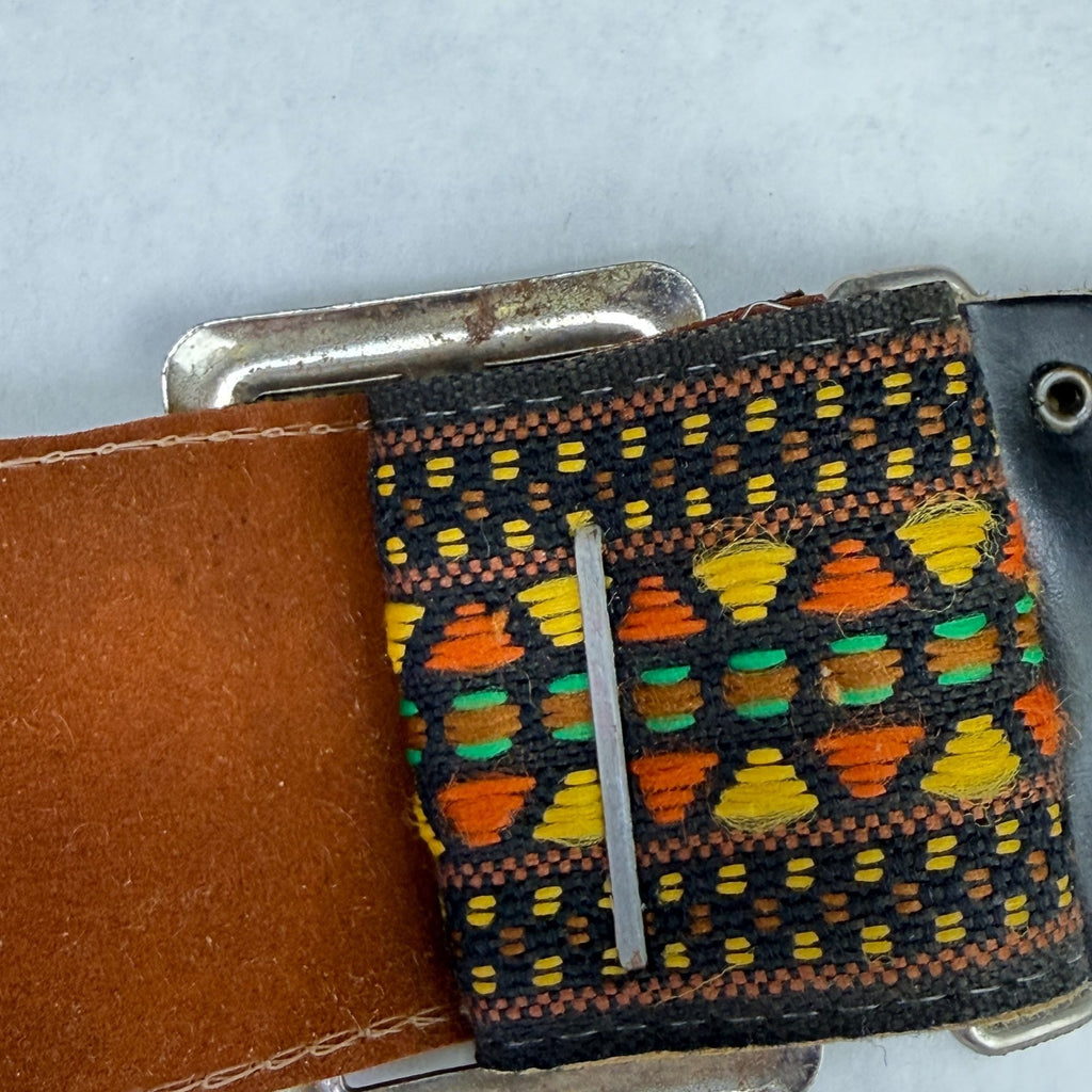 Vintage Retro Hippie Camera Neck Strap Orange Brown Design