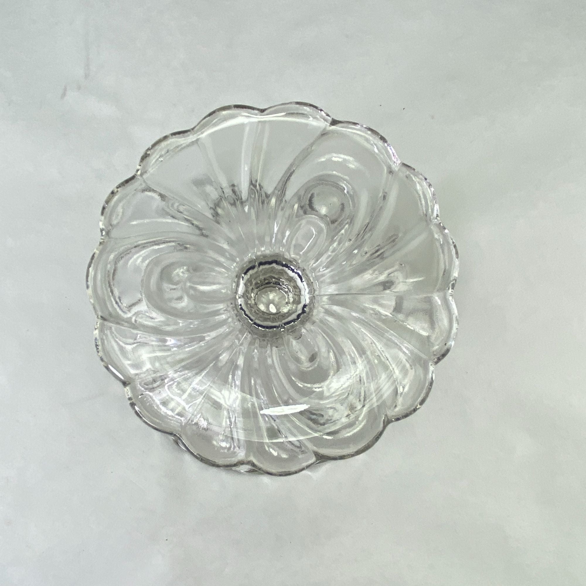 Vintage Cambridge Caprice Clear Glass Pedestal Compote Dish