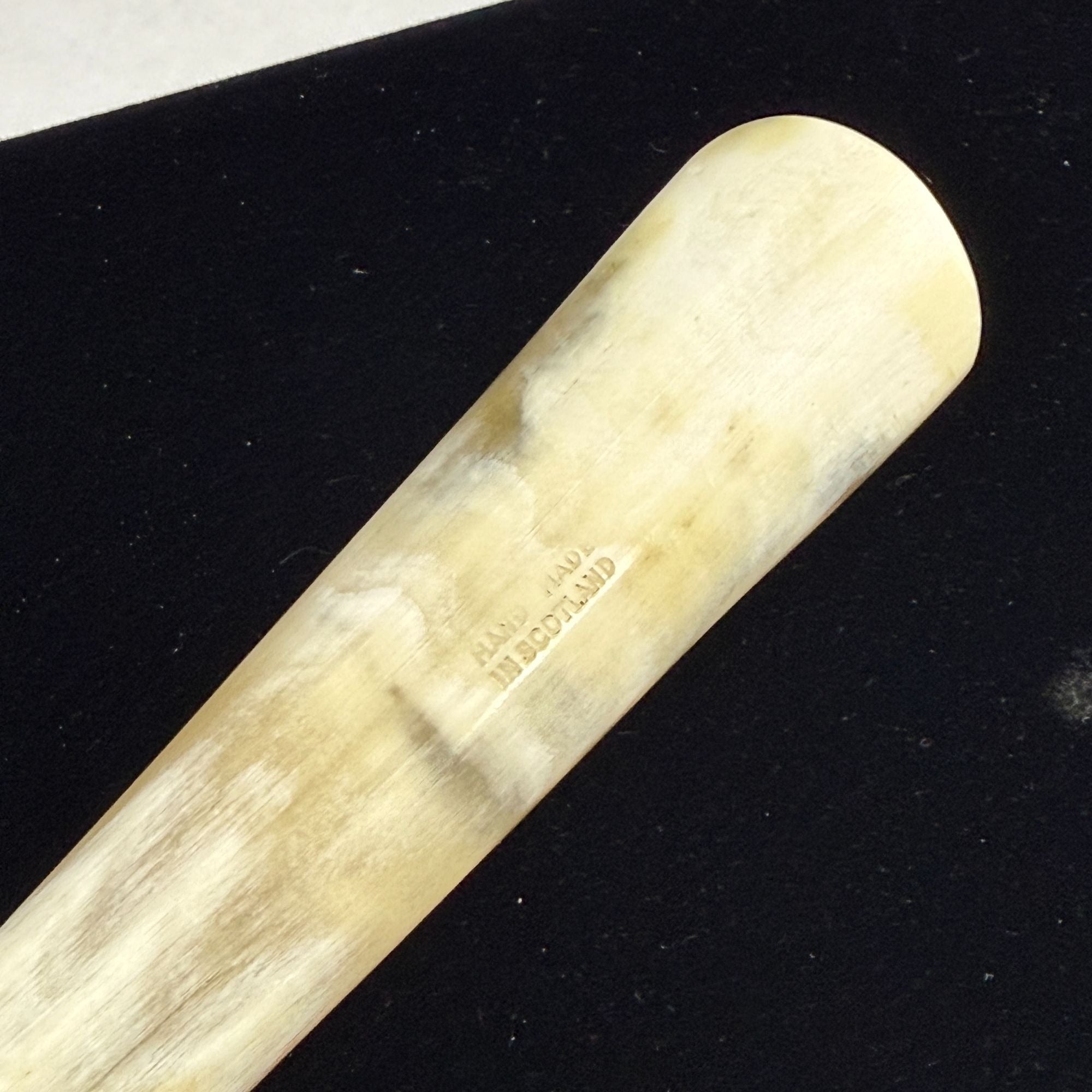 Vintage Handcrafted Antler Shoe Horn 10" Made In Scotland