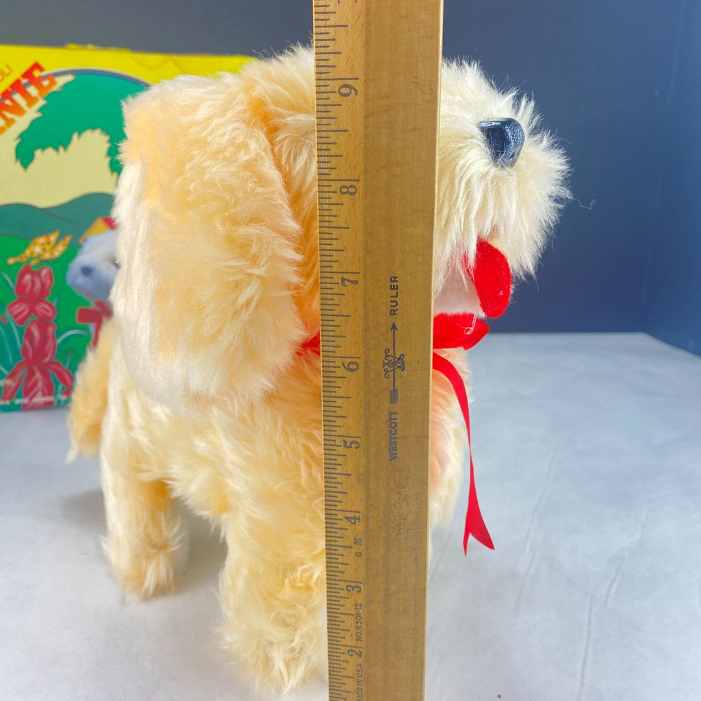 Vintage Bernie Leash Control Toy Walking Wags Tail Barks Plush Dog