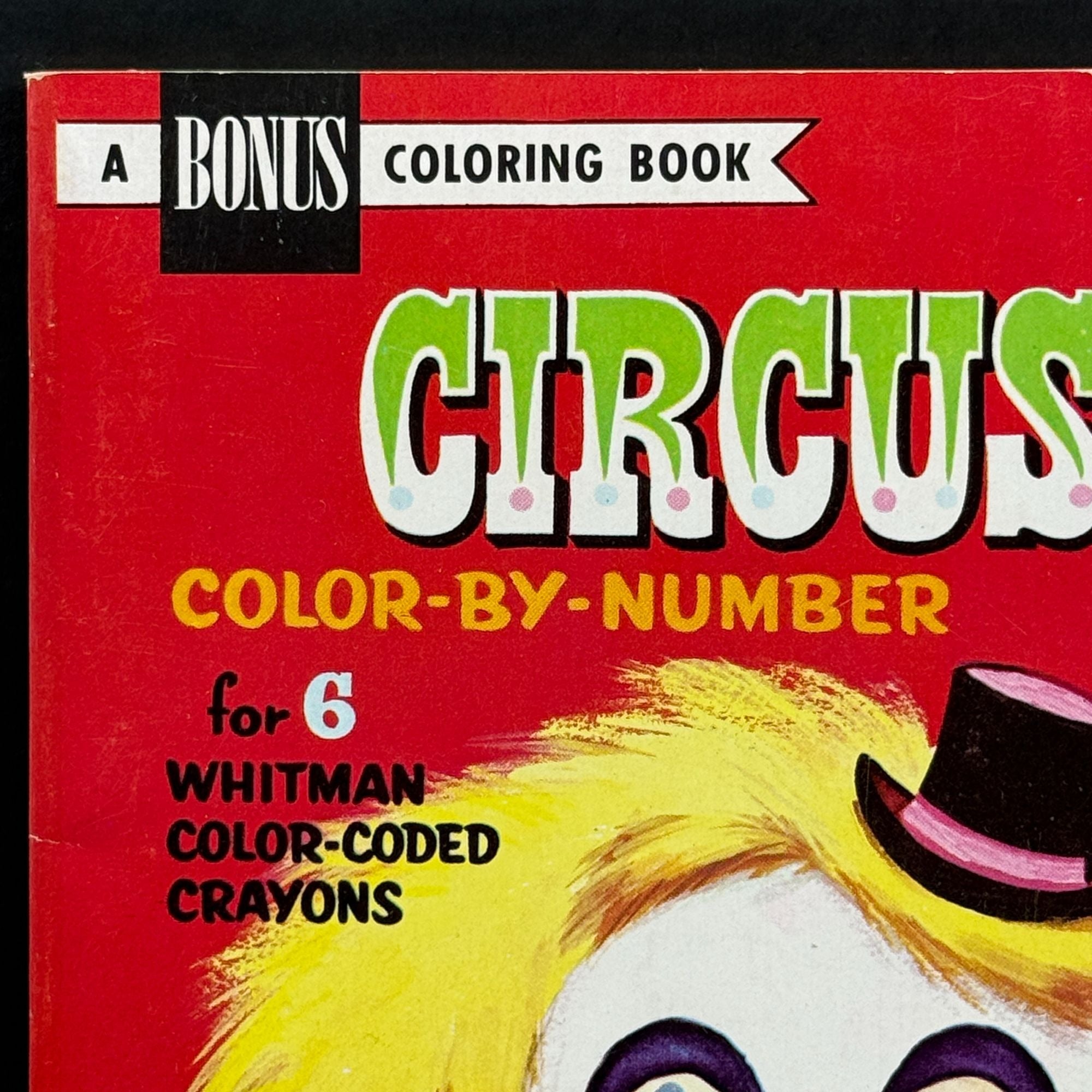 Vintage 1966 Whitman Circus Color By Number Coloring Book