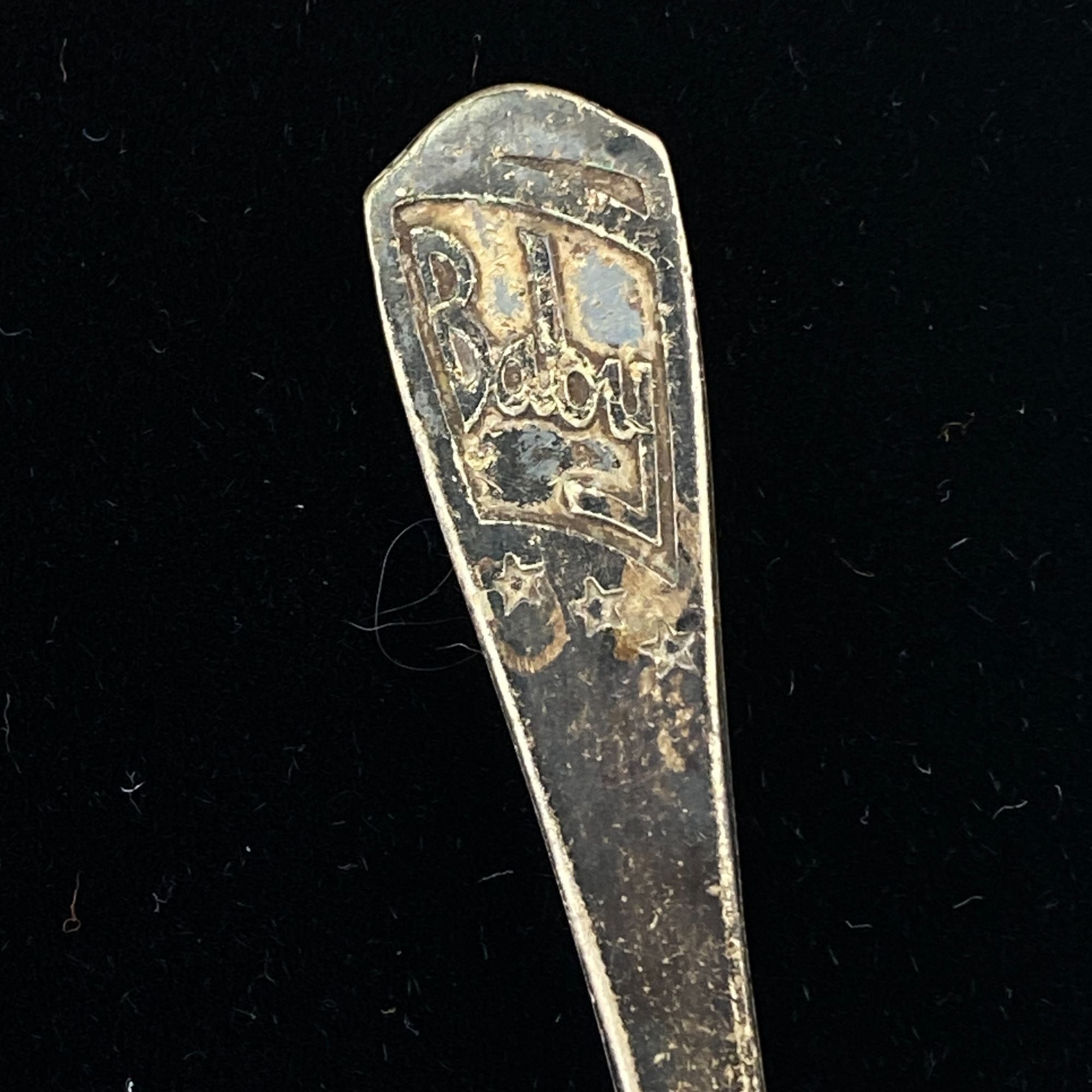 Vintage Imperial Silverplate Curved Handle Baby Spoon and Fork