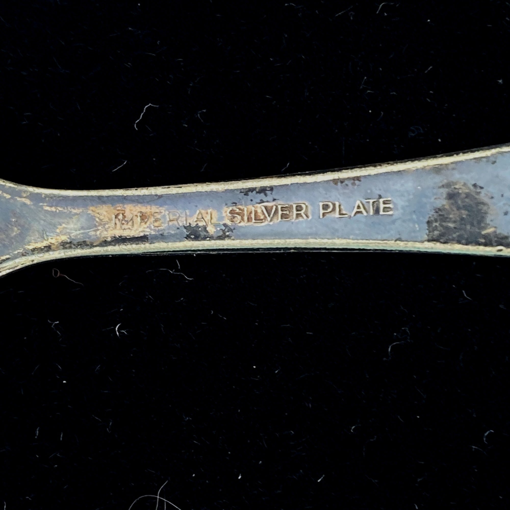Vintage Imperial Silverplate Curved Handle Baby Spoon and Fork