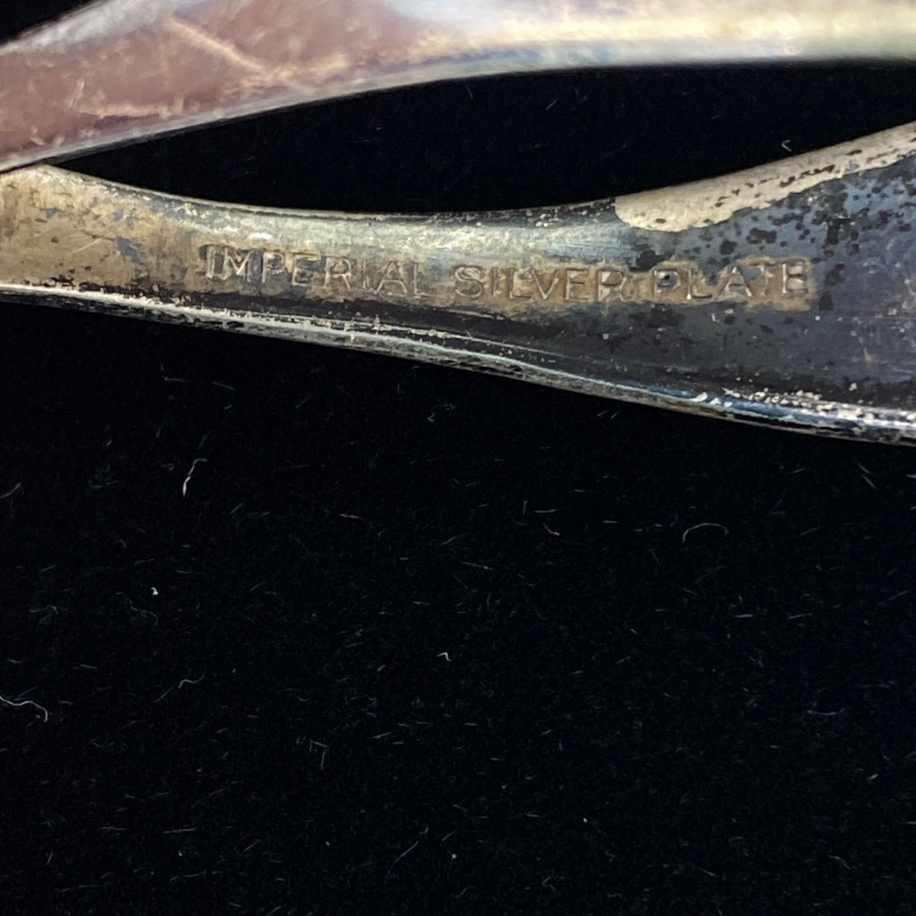 Vintage Imperial Silverplate Curved Handle Baby Spoon and Fork