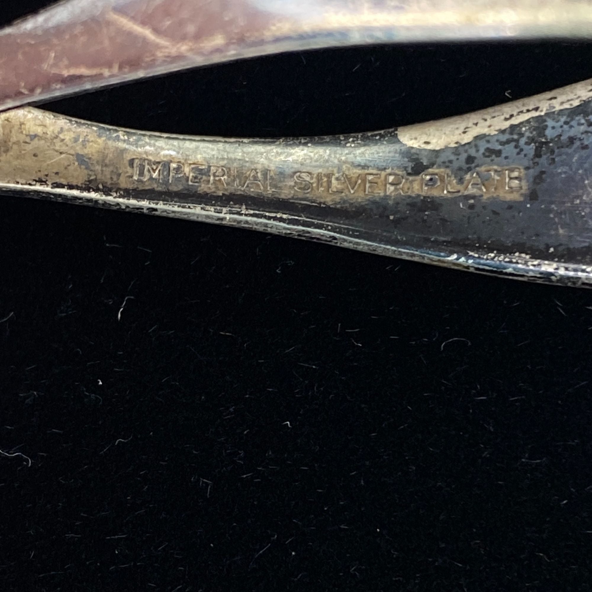 Vintage Imperial Silverplate Curved Handle Baby Spoon and Fork