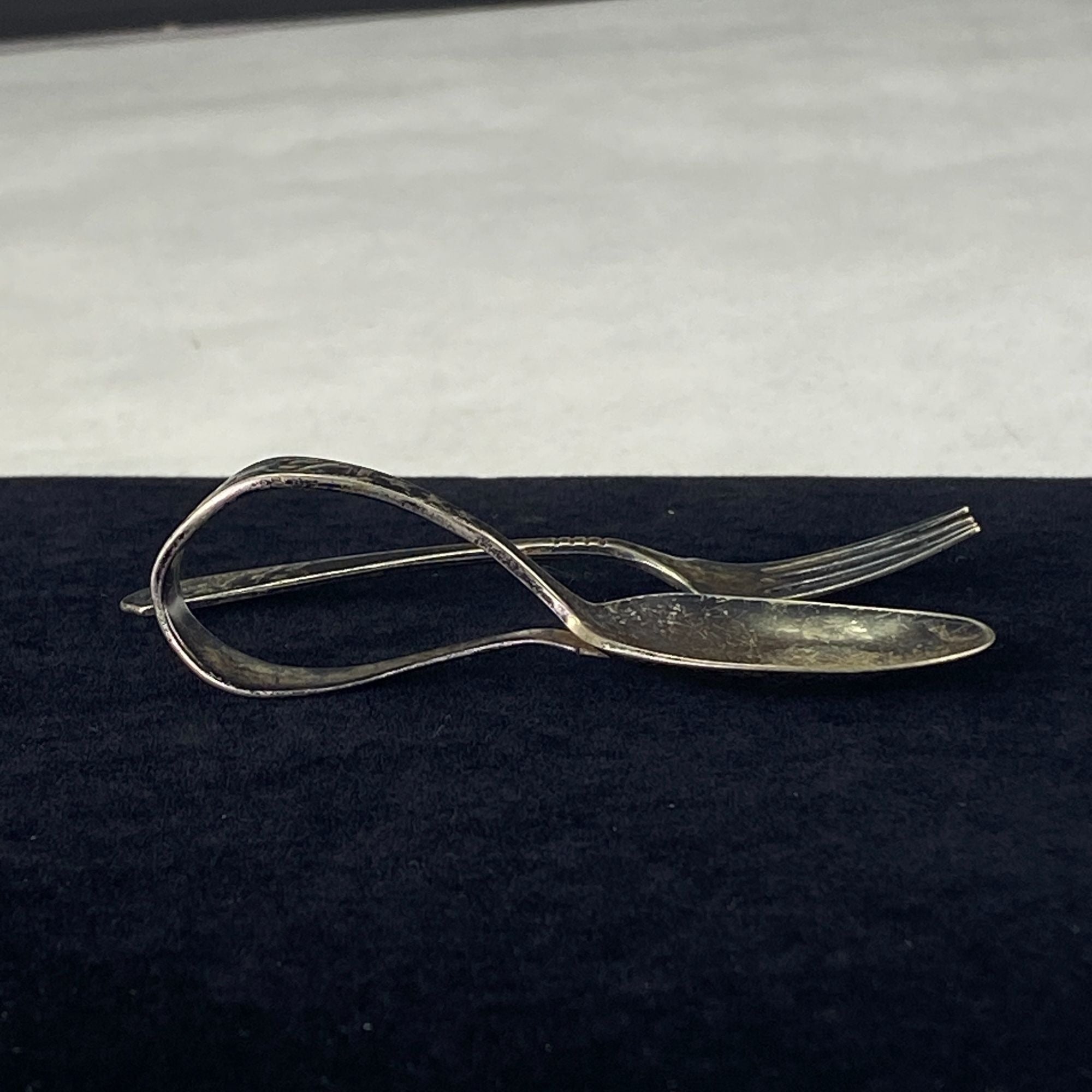 Vintage Imperial Silverplate Curved Handle Baby Spoon and Fork