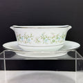 Vintage Noritake Savannah 2 Cup Gravy Boat with Attached Underplate
