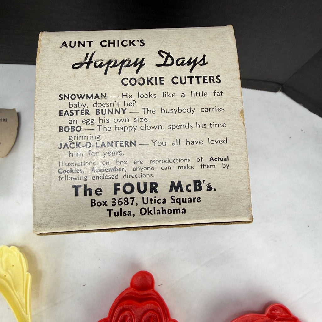 Vintage The Four Mc B's Flower Garden and Happy Days Cookie Cutters