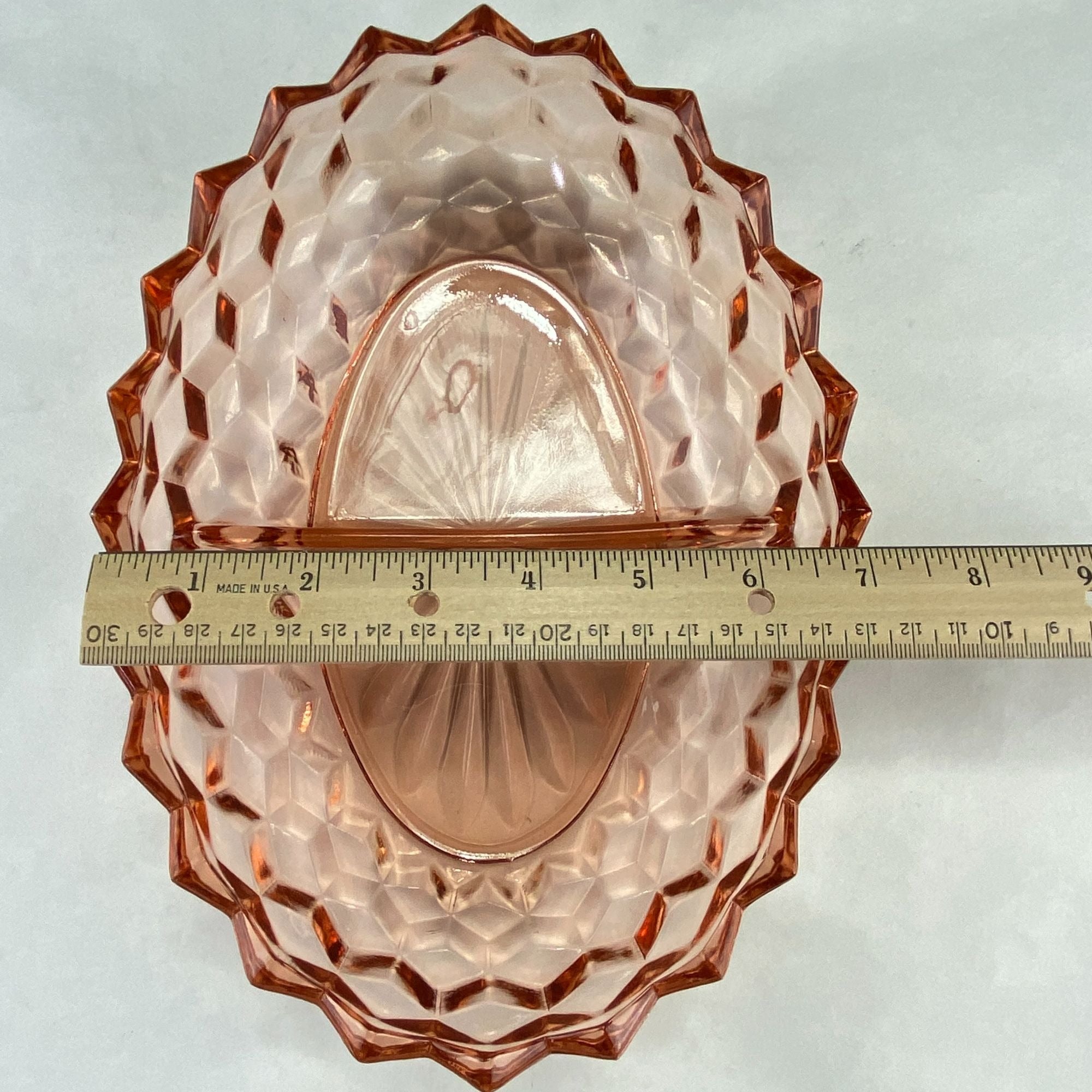 Vintage Colony Whitehall Peach Pink Divided Relish Tray Bowl
