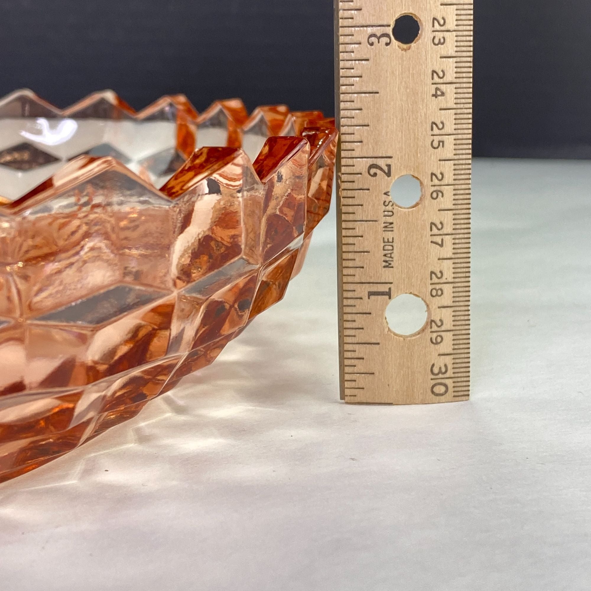 Vintage Colony Whitehall Peach Pink Divided Relish Tray Bowl