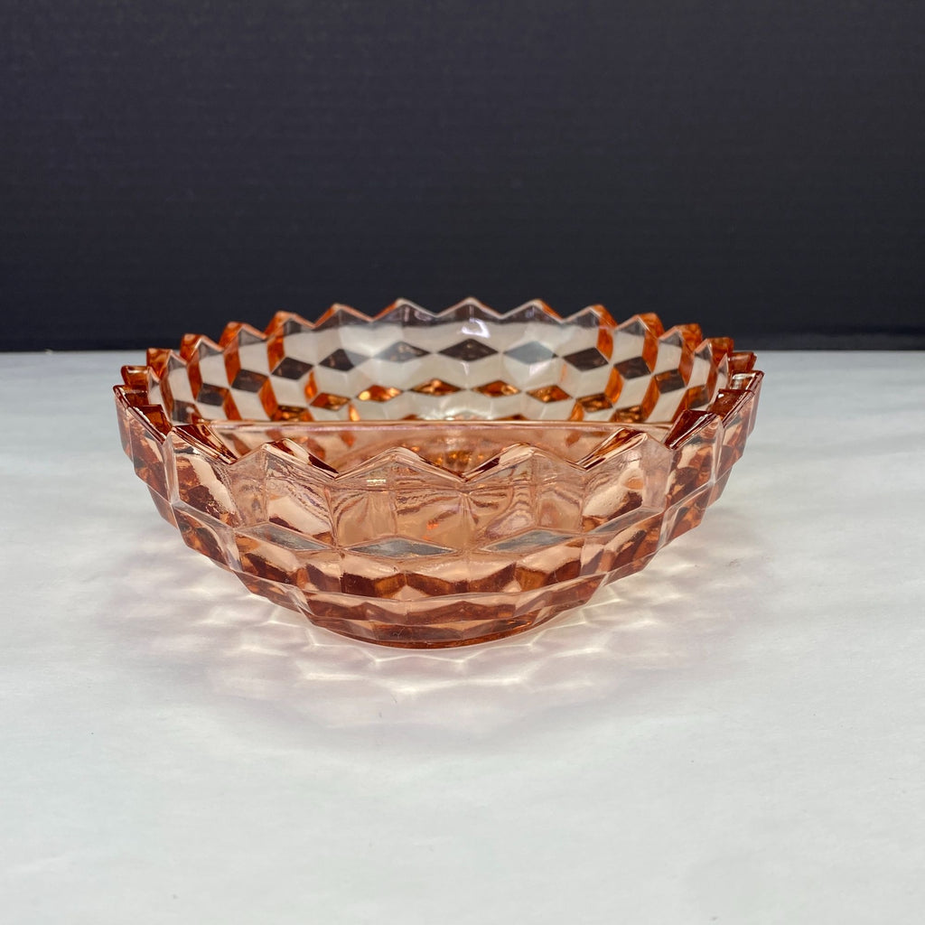 Vintage Colony Whitehall Peach Pink Divided Relish Tray Bowl