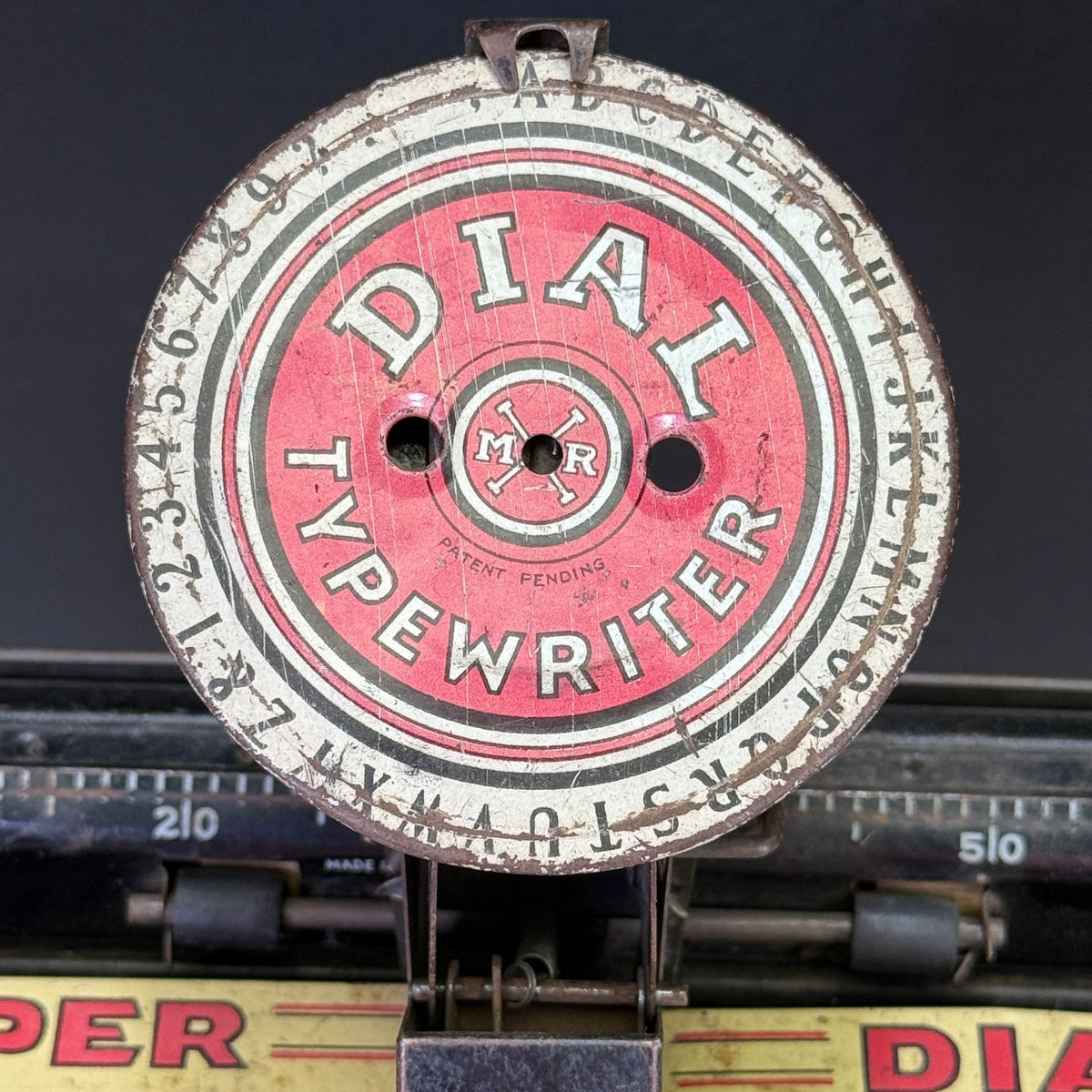 Vintage Marx Super Dial Tin Litho Toy Typewriter Made in USA