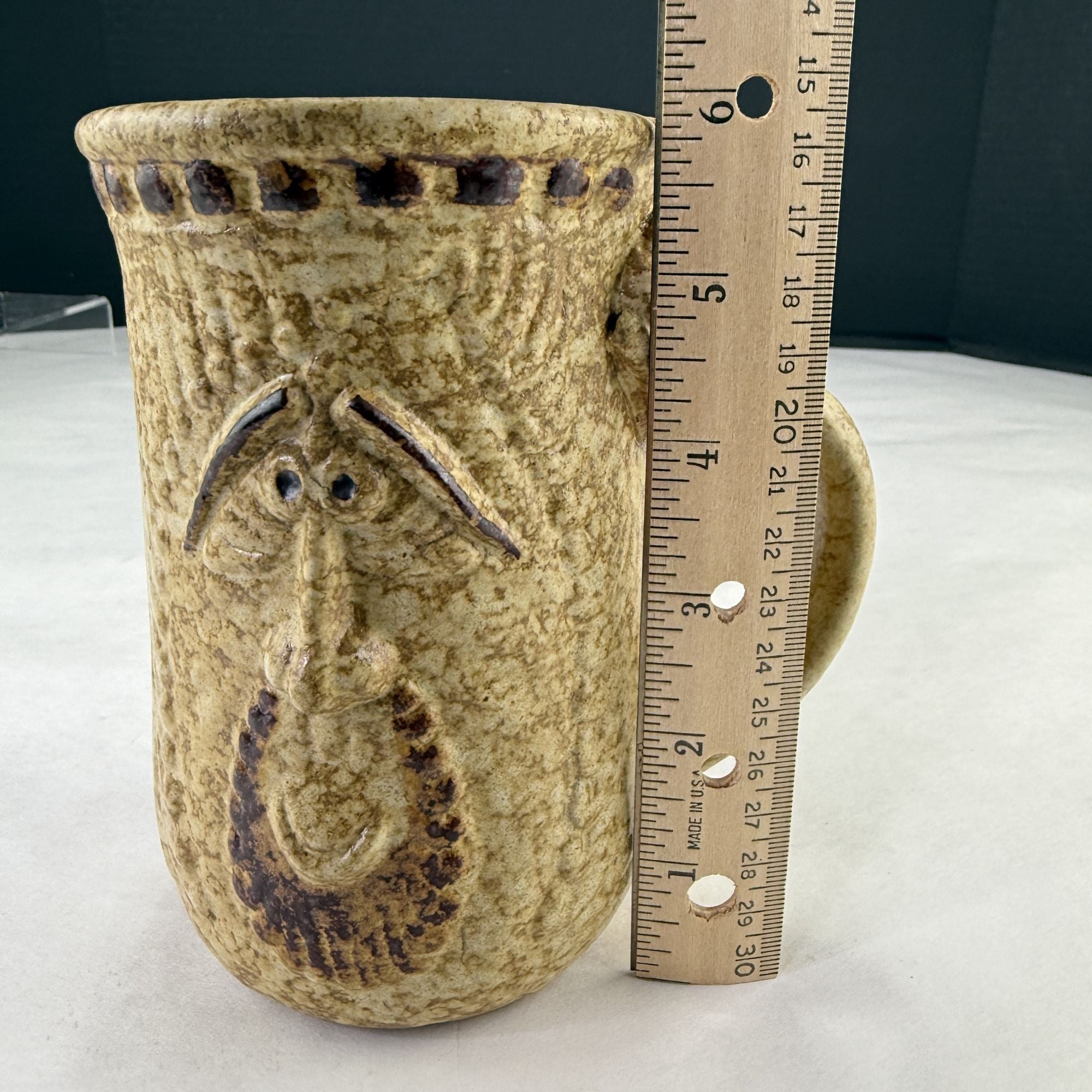 Vintage Pottery Craft Face Mug