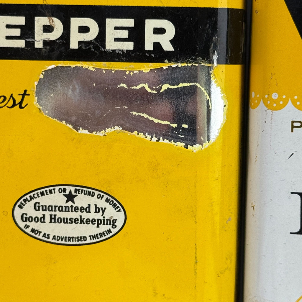 Vintage Watkins Black Pepper 8 oz Tins Lot of 2