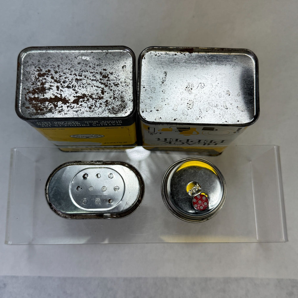 Vintage Watkins Black Pepper 8 oz Tins Lot of 2