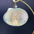 Vintage Real Egg Diorama Christmas Angel Ornament with Stand