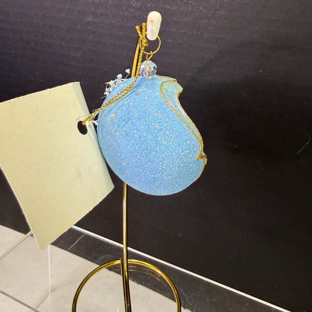 Vintage Real Egg Diorama Christmas Angel Ornament with Stand