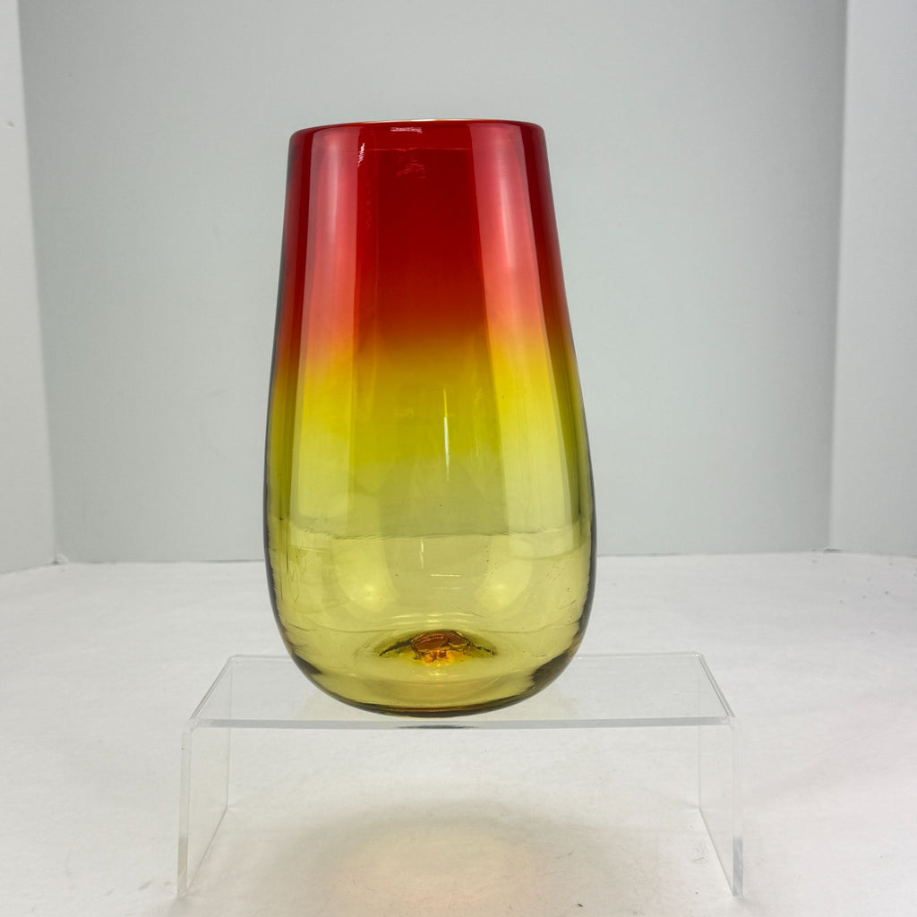 Vintage Blenko Art Glass Vase Amberina 6323M