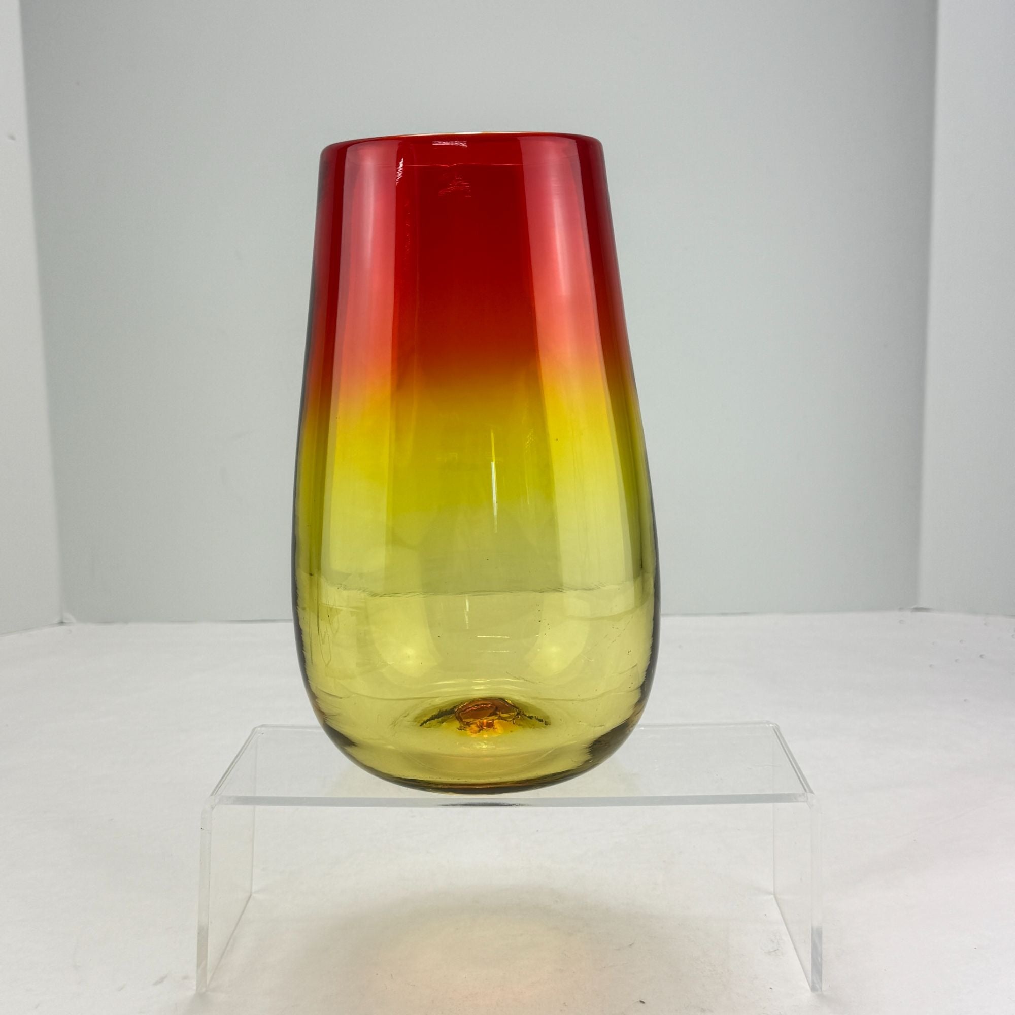 Vintage Blenko Art Glass Vase Amberina 6323M