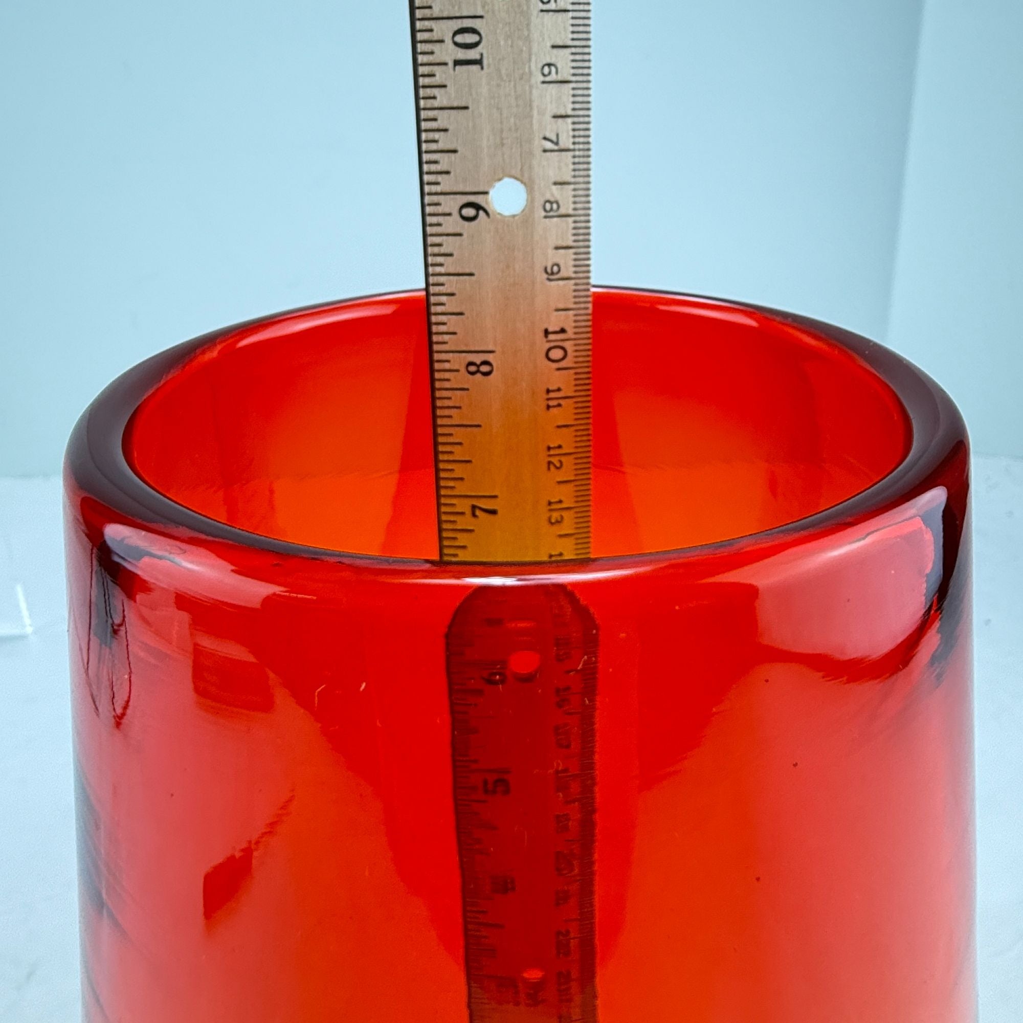 Vintage Blenko Art Glass Vase Amberina 6323M