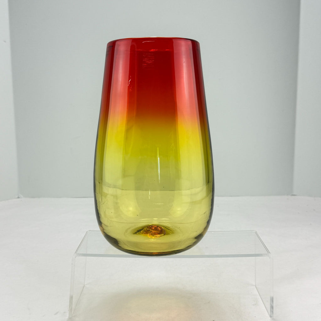 Vintage Blenko Art Glass Vase Amberina 6323M