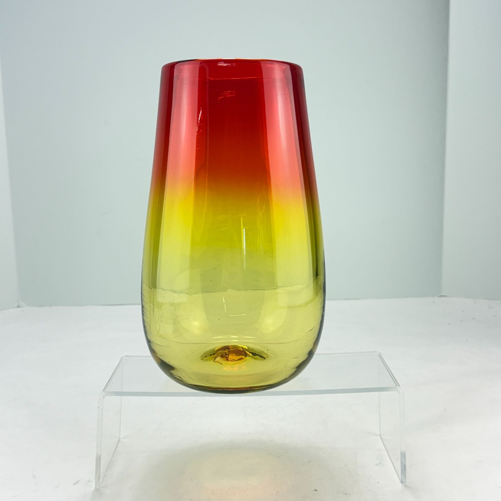 Vintage Blenko Art Glass Vase Amberina 6323M