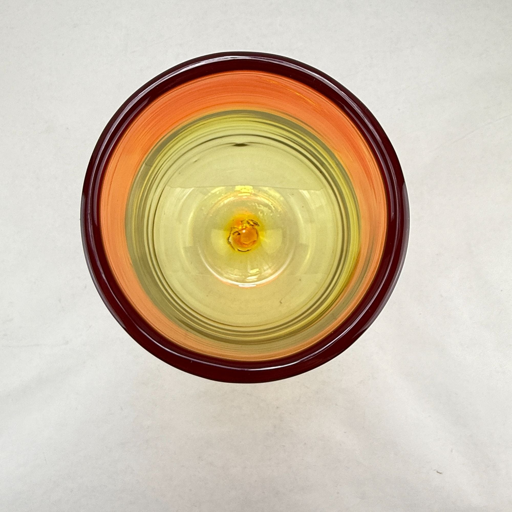 Vintage Blenko Art Glass Vase Amberina 6323M
