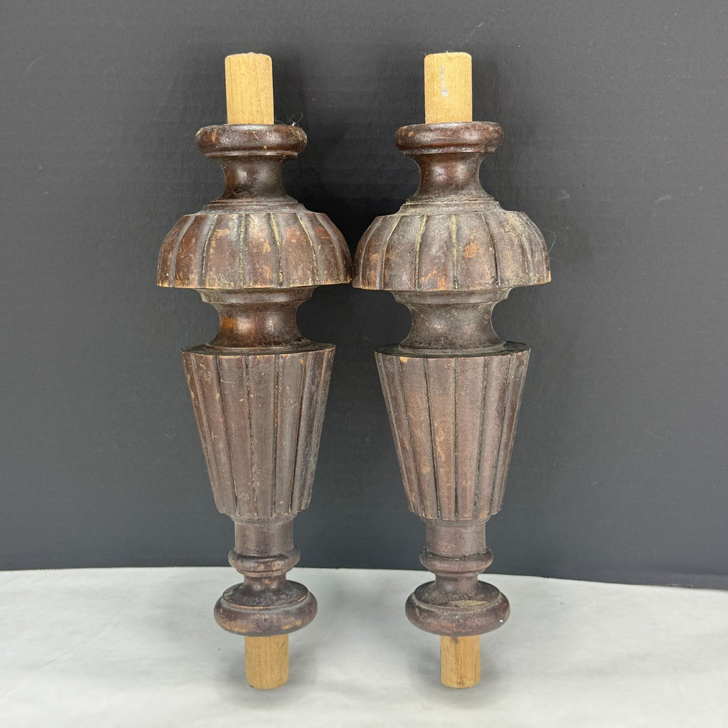 Antique Wood Upright Piano Salvaged Parts Spindle Set