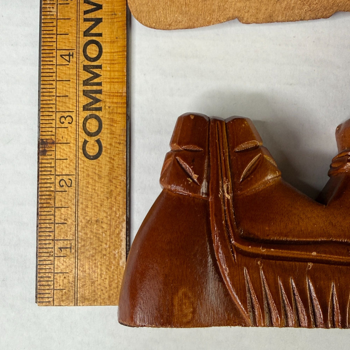 Carved Wood Nativity Figures Set of 7 Christmas Wise Men Camels Rustic Decor