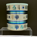 Vintage Butternut Butterfly Blue and White Coffee Tin Can