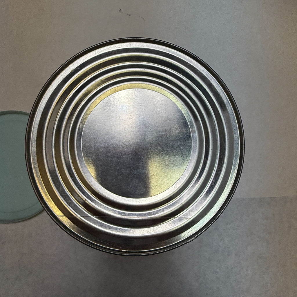 Vintage Butternut Butterfly Blue and White Coffee Tin Can