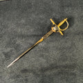 Vintage Toledo Miniature Rapier Sword Letter Opener Conquistador Black Gold