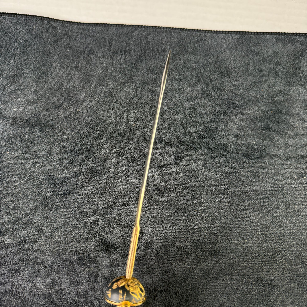 Vintage Toledo Miniature Rapier Sword Letter Opener Conquistador Black Gold