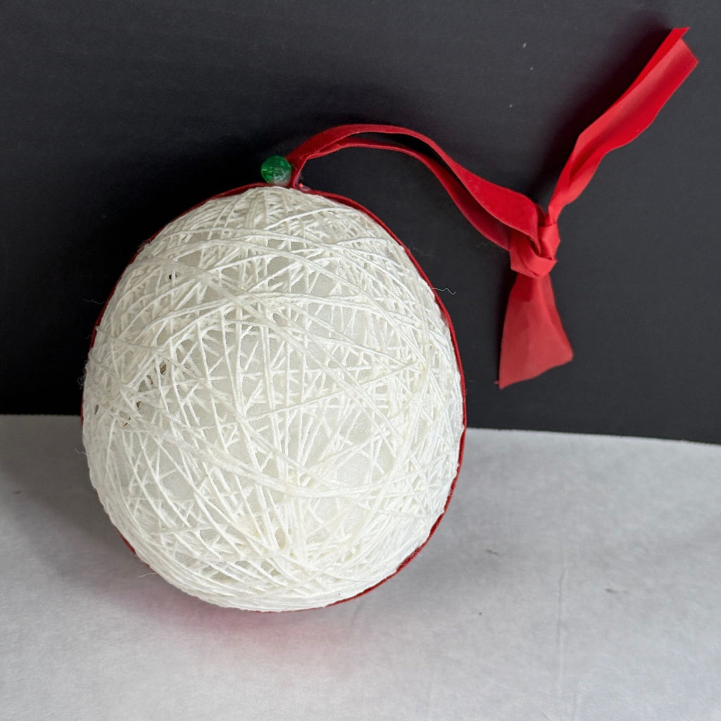 Vintage Diorama Egg String Christmas Ornament Blow Mold Reindeer