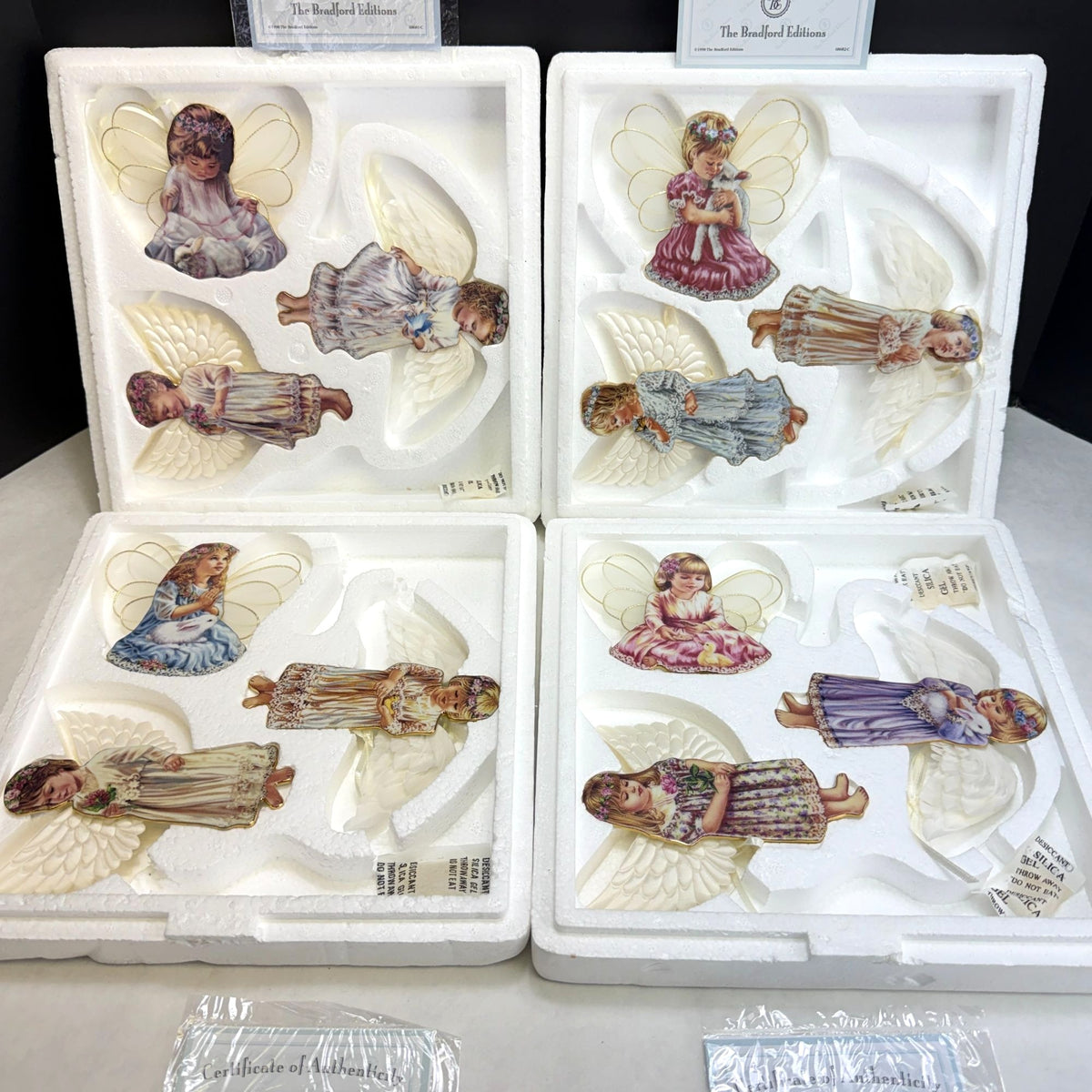 Bradford Dona Gelsinger Heaven's Little Angels Christmas Ornaments Sets 1 - 4