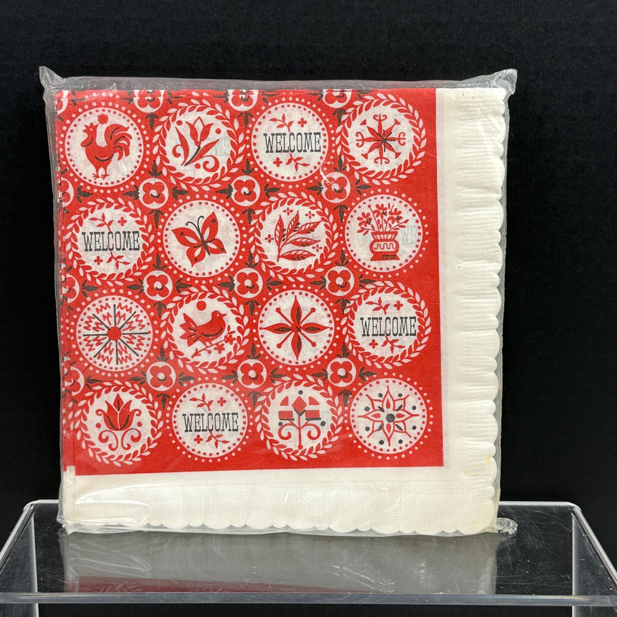 Vintage Welcome Napkins Pakay Party Papers by Gibson