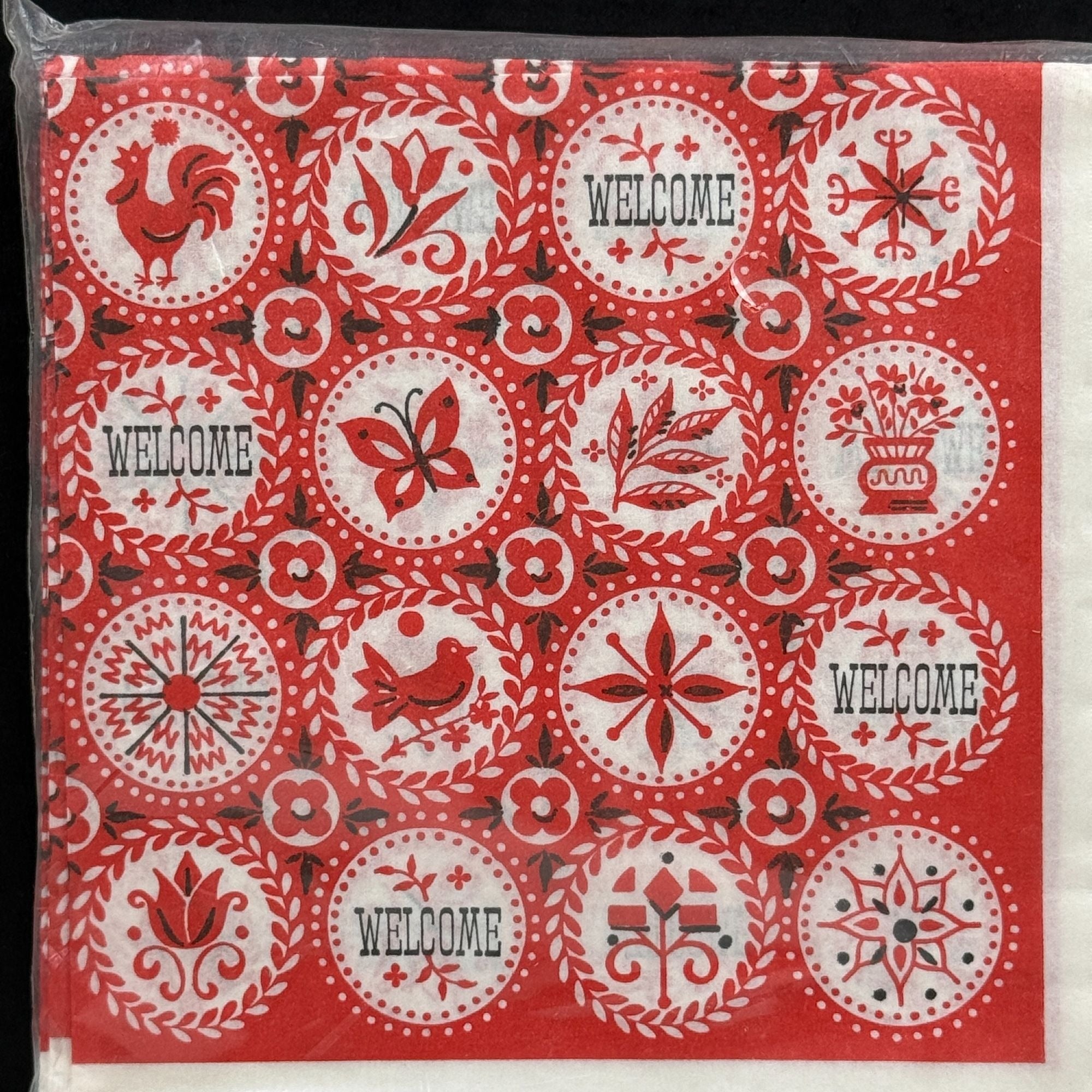 Vintage Welcome Napkins Pakay Party Papers by Gibson