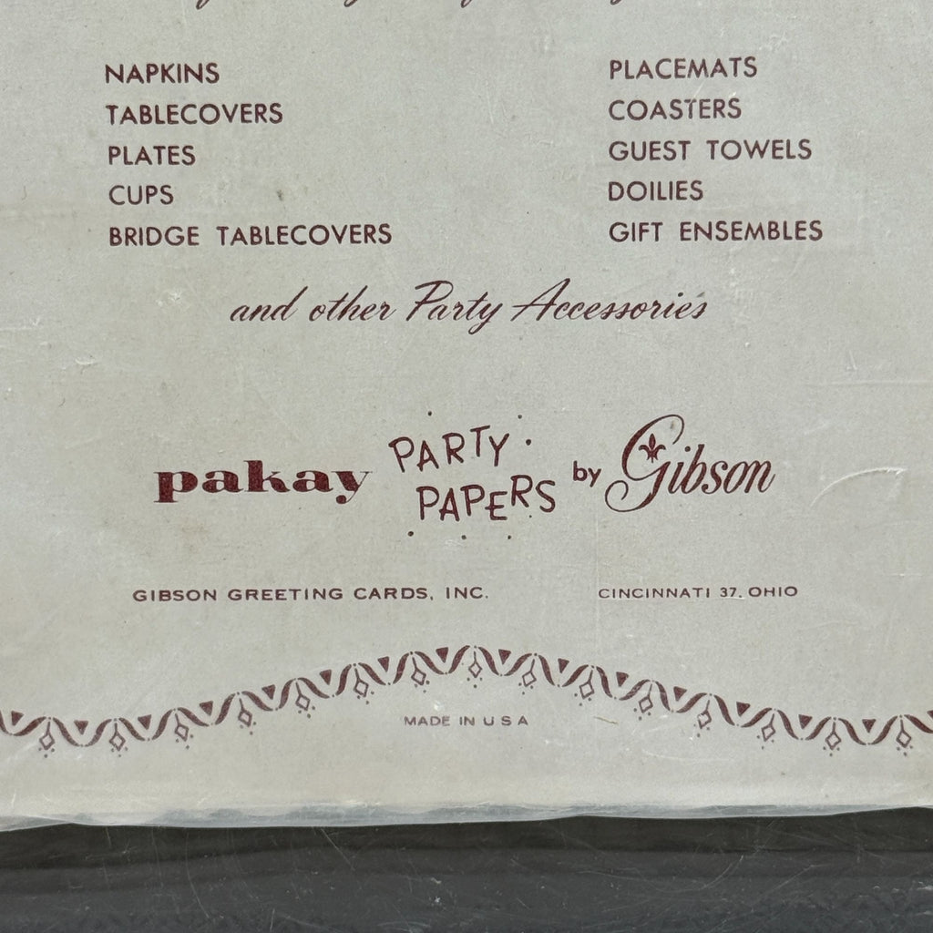 Vintage Welcome Napkins Pakay Party Papers by Gibson