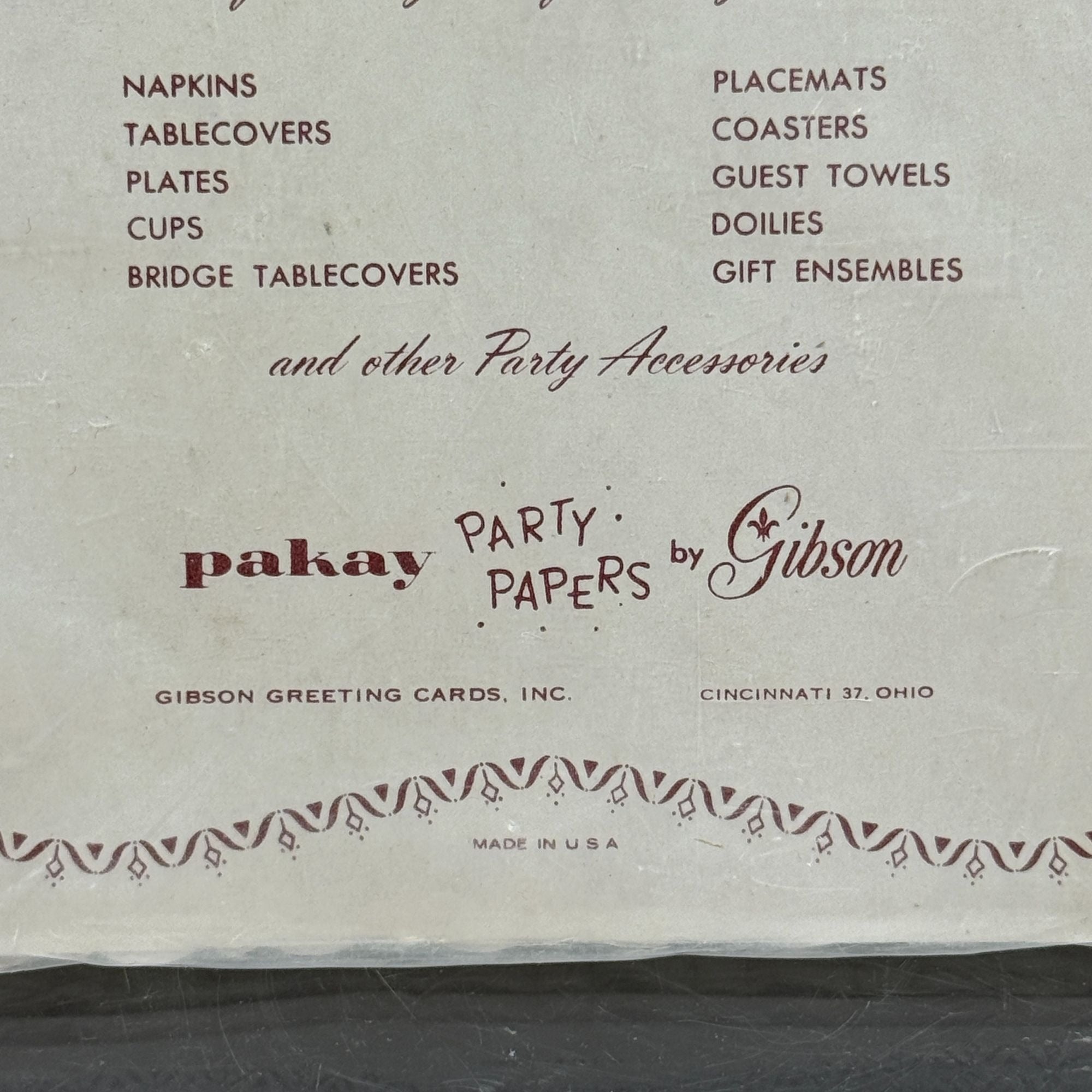 Vintage Welcome Napkins Pakay Party Papers by Gibson