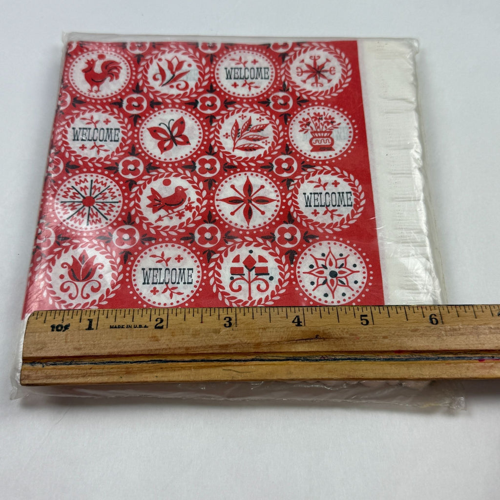 Vintage Welcome Napkins Pakay Party Papers by Gibson