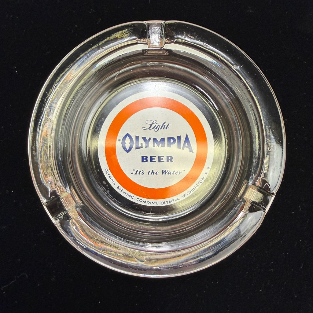 Vintage Olympia Light Beer It's the Water Glass Ashtray