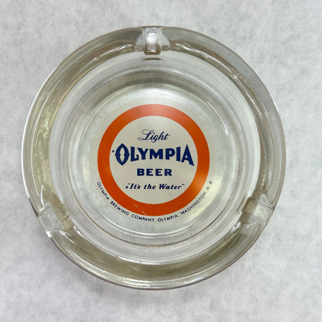 Vintage Olympia Light Beer It's the Water Glass Ashtray