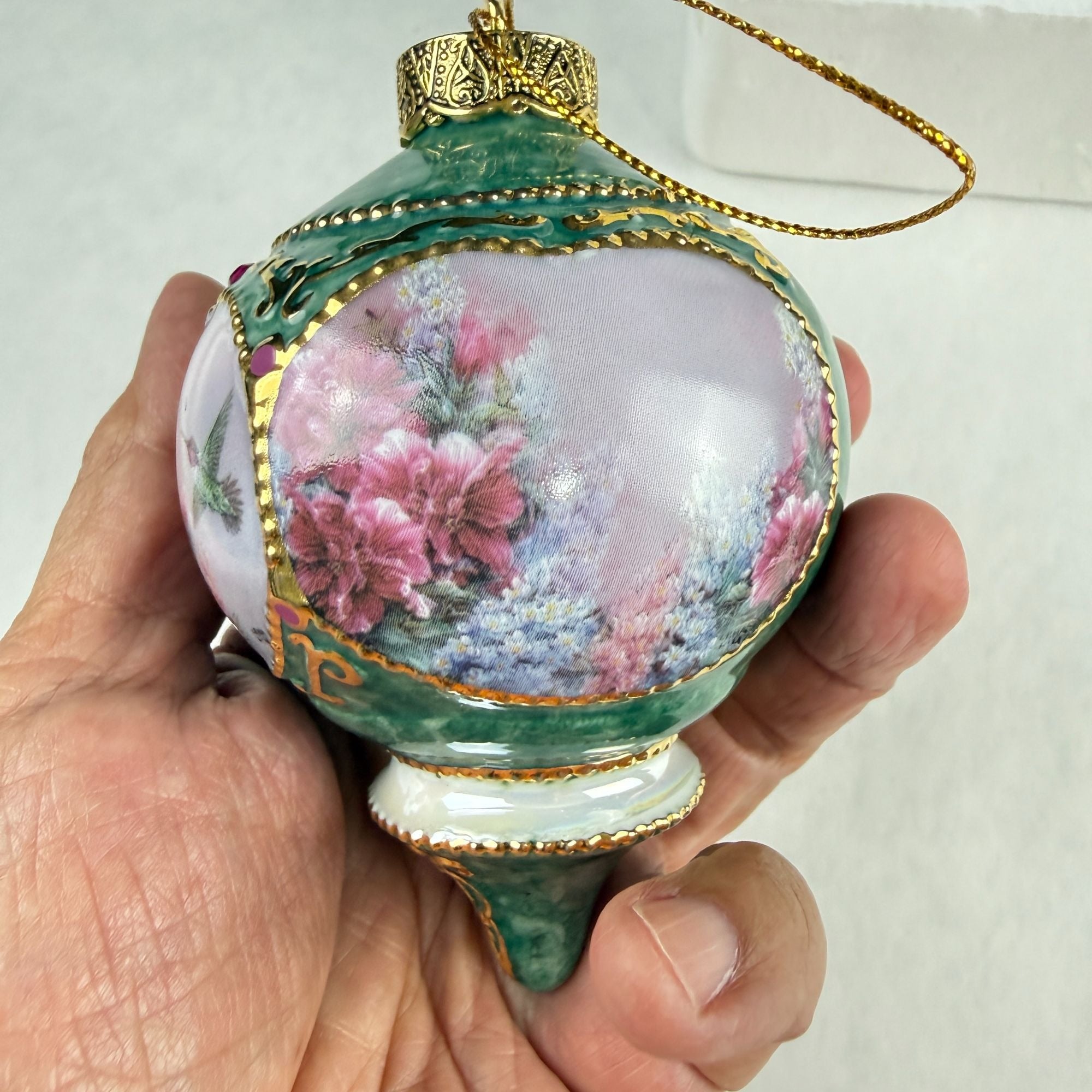 Lena Lius Treasury Of Jeweled Hummingbirds Ornaments 1998 Limited Edition Porcelain Set Of 2