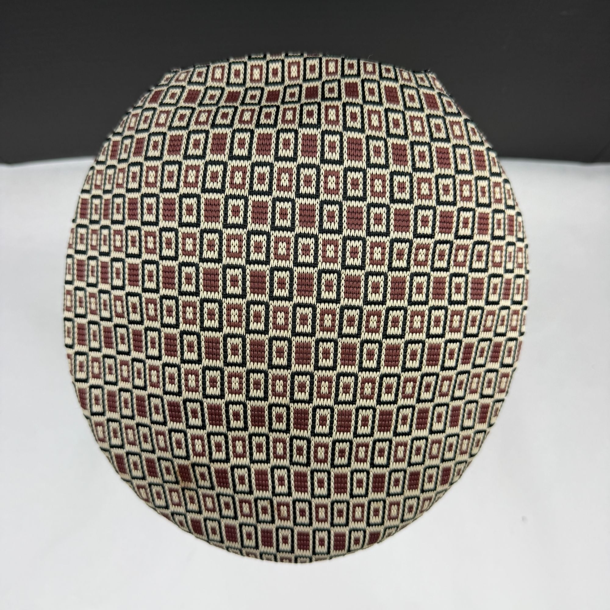 Vintage Kangol Great Britain Flat Cap Brown Geometric Pattern Small